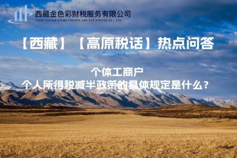 個(gè)體工商戶個(gè)人所得稅減半政策的具體規(guī)定是什么？